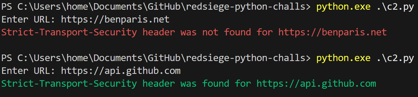 script output